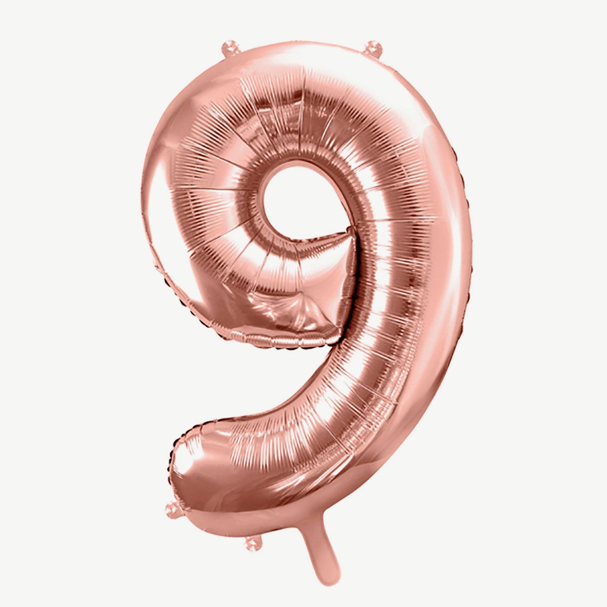 Balón PINK METAL fóliový číslo „9“ 86 cm